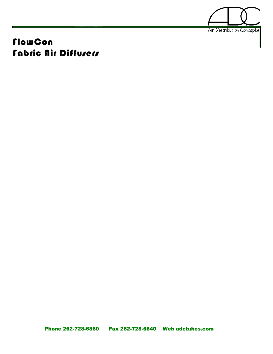 Air Distribution Concepts FlowCon Clean & Repair User Manual | 1 page
