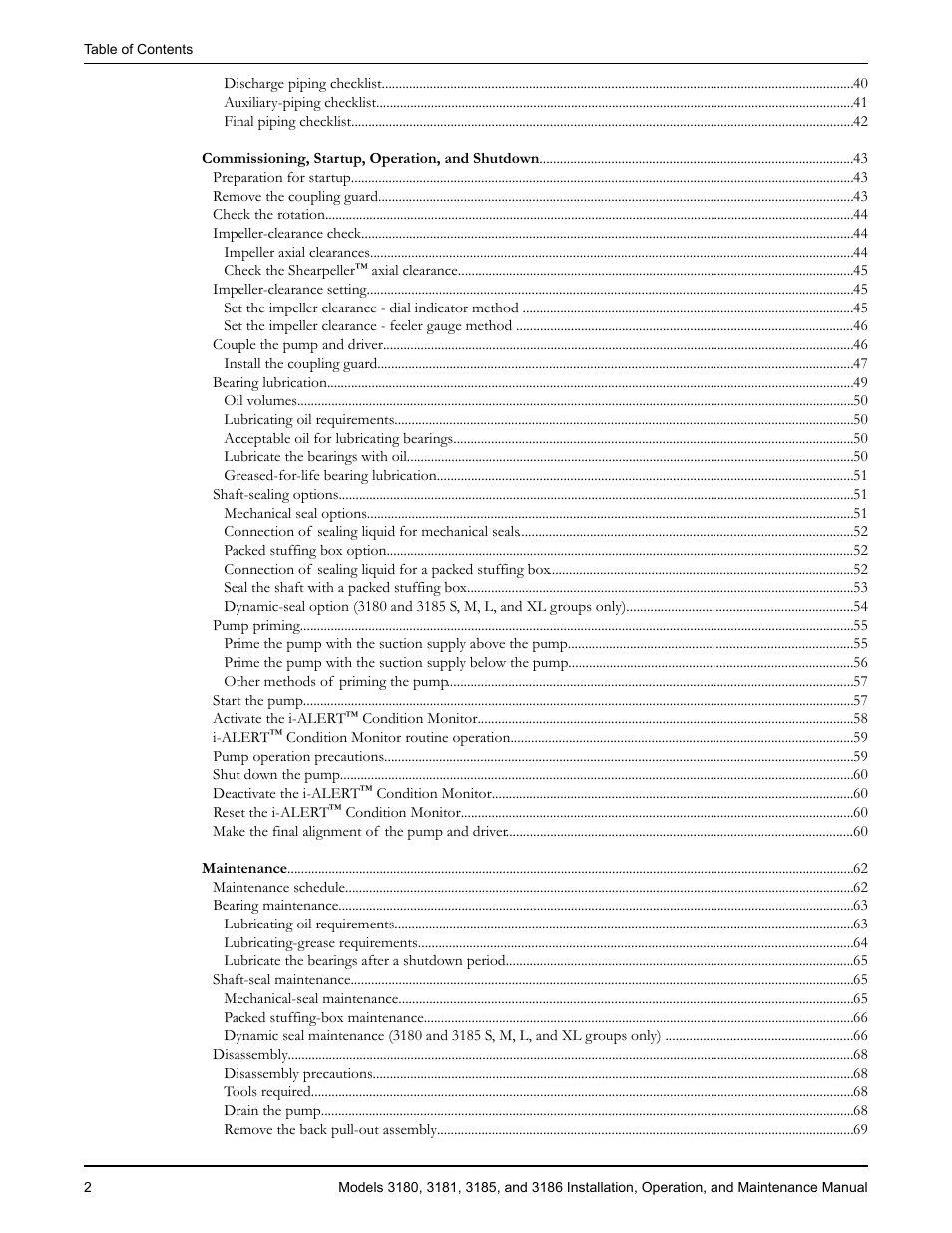 Goulds Pumps 3180-86 - IOM User Manual | Page 4 / 158