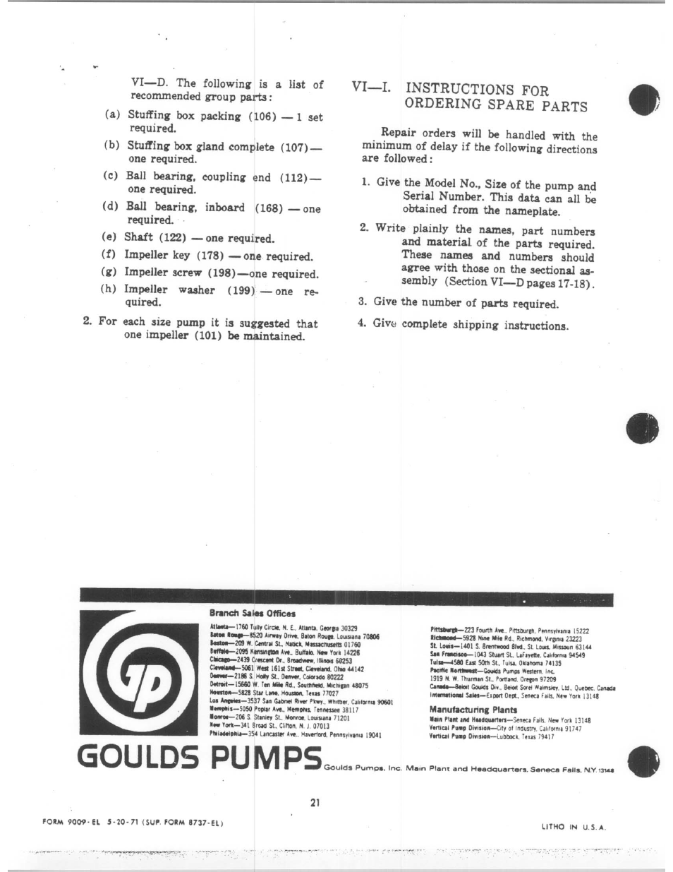 Goulds Pumps 3189 - IOM User Manual | Page 32 / 32