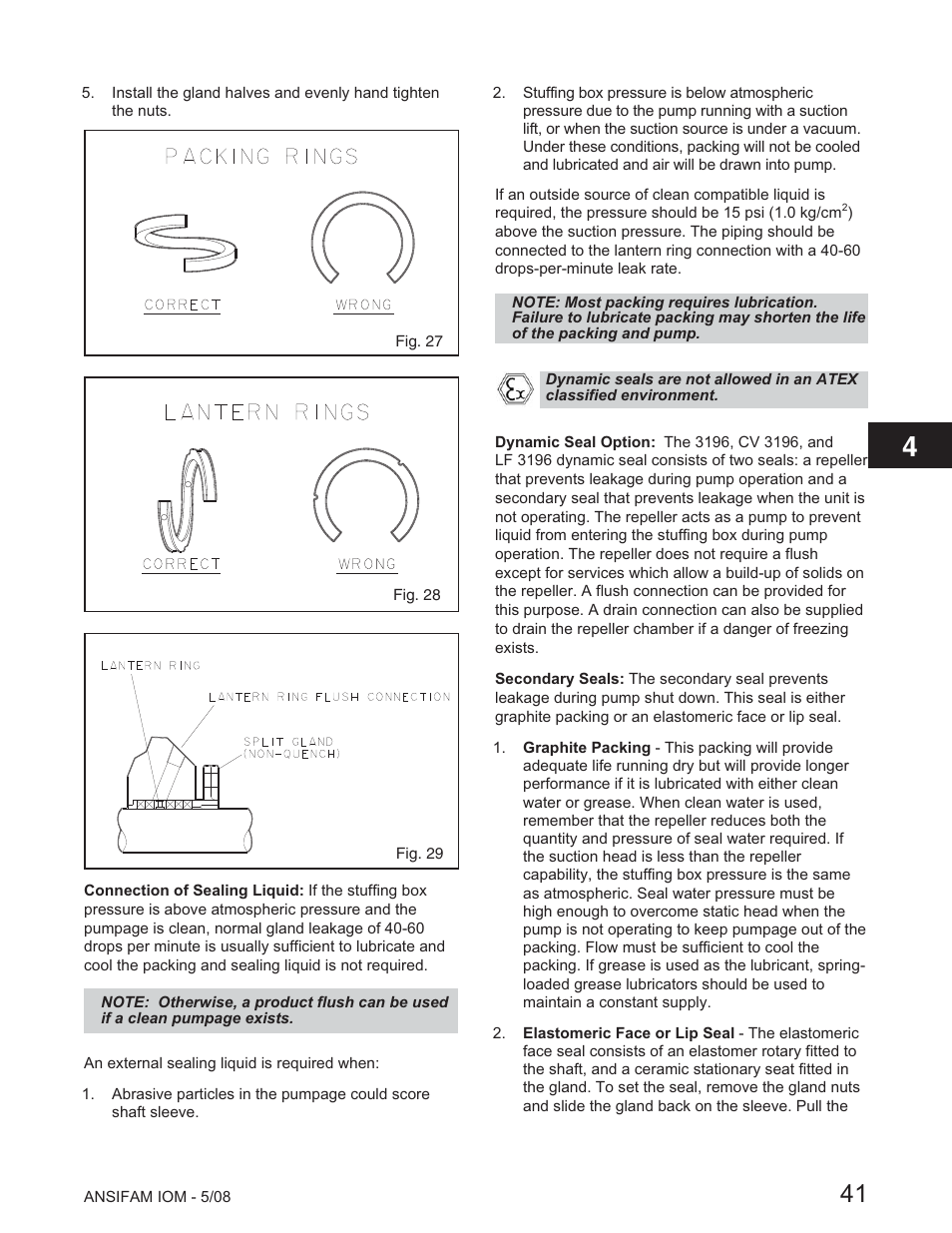 Goulds Pumps ANSI FAMILY IOM (ATEX Compliant) - IOM User Manual | Page 43 / 148