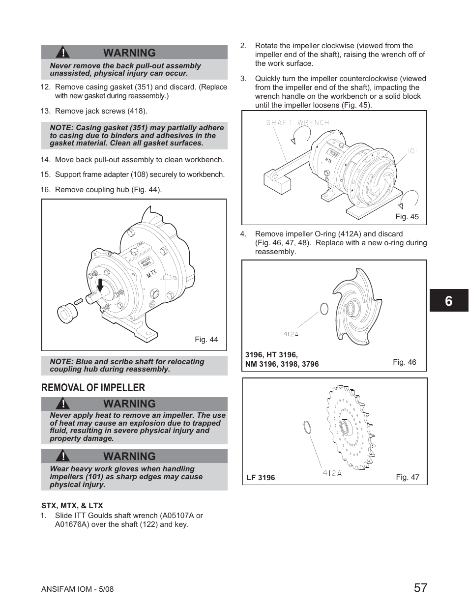 Goulds Pumps ANSI FAMILY IOM (ATEX Compliant) - IOM User Manual | Page 59 / 148