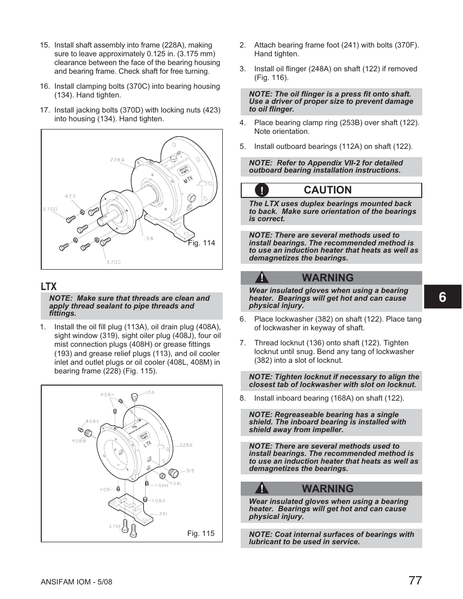 Caution, Warning | Goulds Pumps ANSI FAMILY IOM (ATEX Compliant) - IOM User Manual | Page 79 / 148