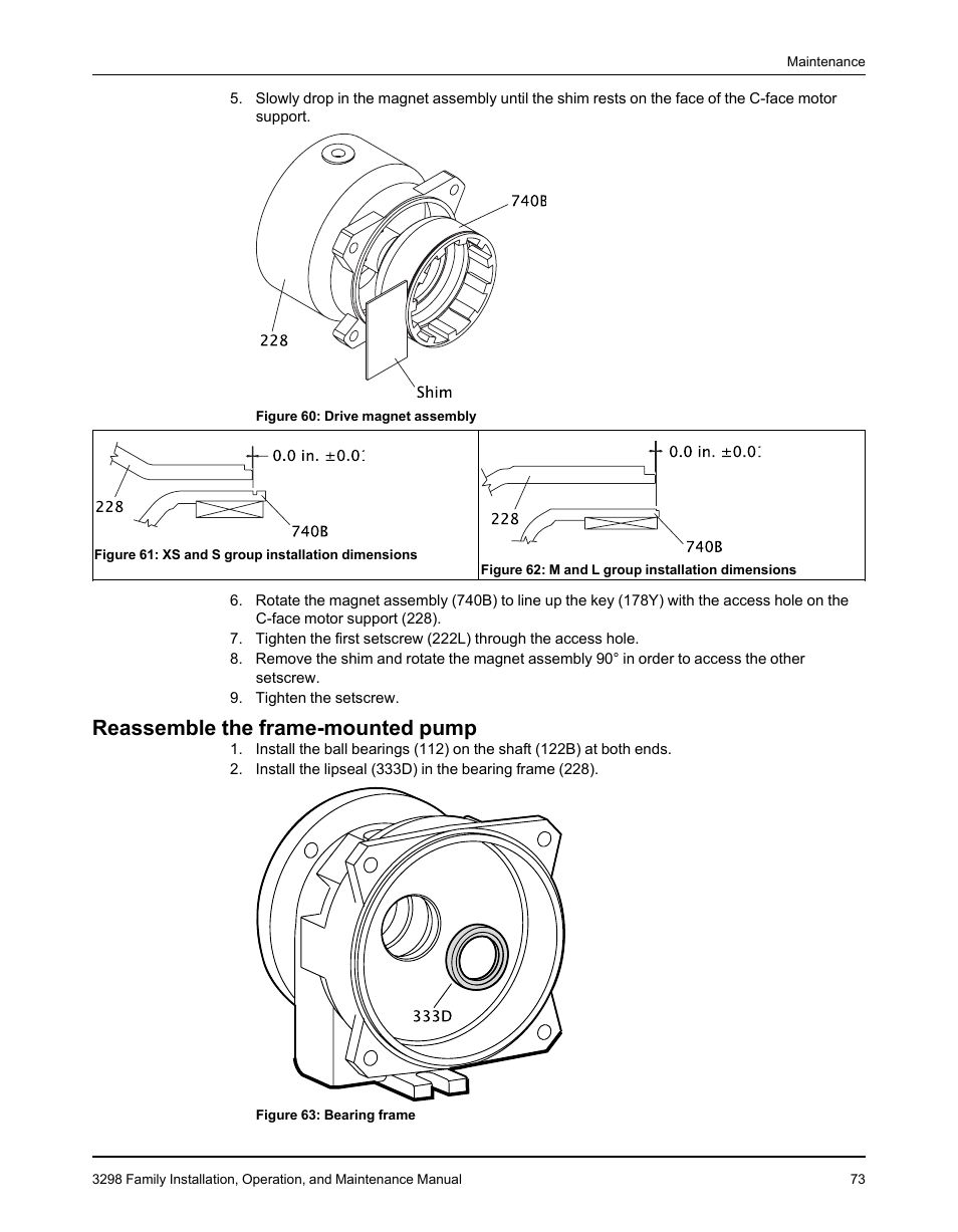 Reassemble the frame-mounted pump | Goulds Pumps 3298 - IOM User Manual | Page 75 / 120