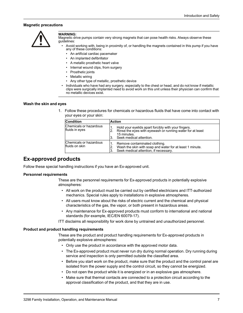 Ex-approved products | Goulds Pumps 3298 - IOM User Manual | Page 9 / 120