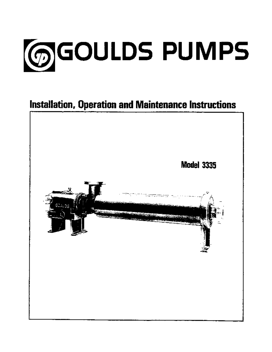 Goulds Pumps 3335 - IOM User Manual | 40 pages