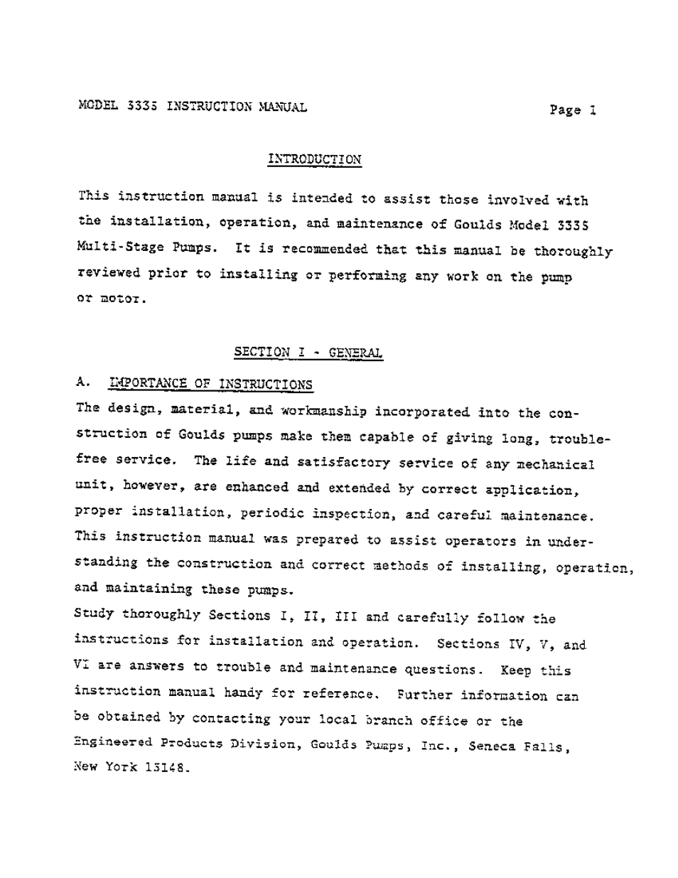 Goulds Pumps 3335 - IOM User Manual | Page 11 / 40