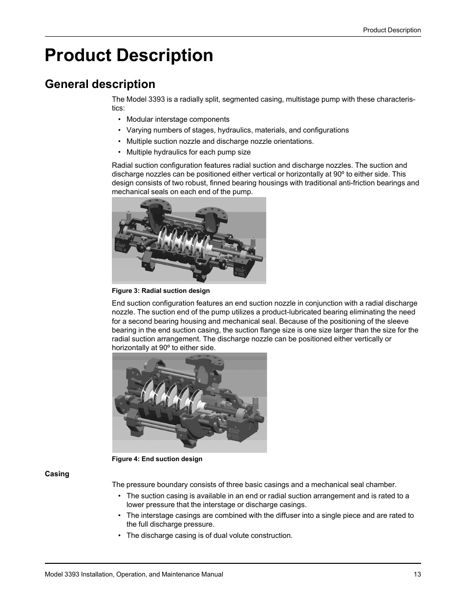 Product description, General description | Goulds Pumps 3393 - IOM User Manual | Page 15 / 124