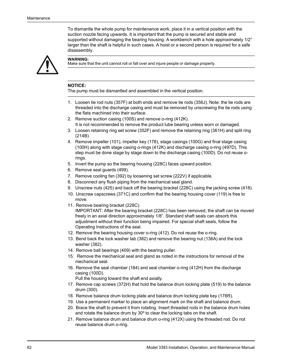 Goulds Pumps 3393 - IOM User Manual | Page 64 / 124