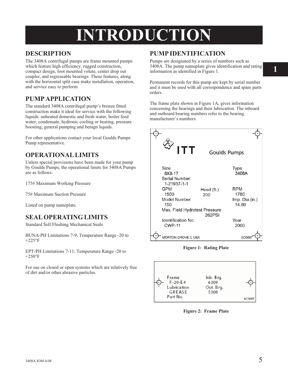 Introduction | Goulds Pumps 3408A - IOM User Manual | Page 13 / 44