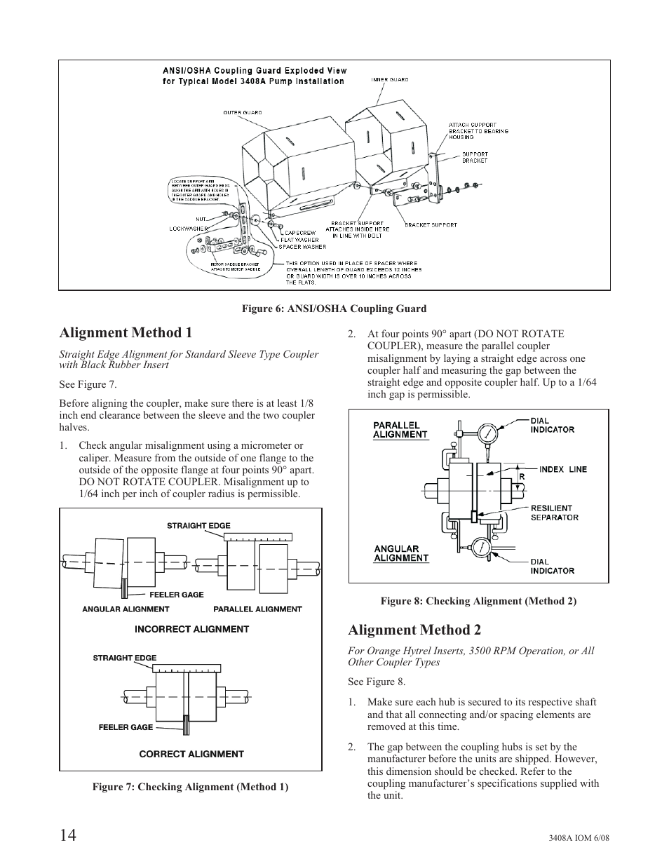 Alignment method 1, Alignment method 2 | Goulds Pumps 3408A - IOM User Manual | Page 22 / 44