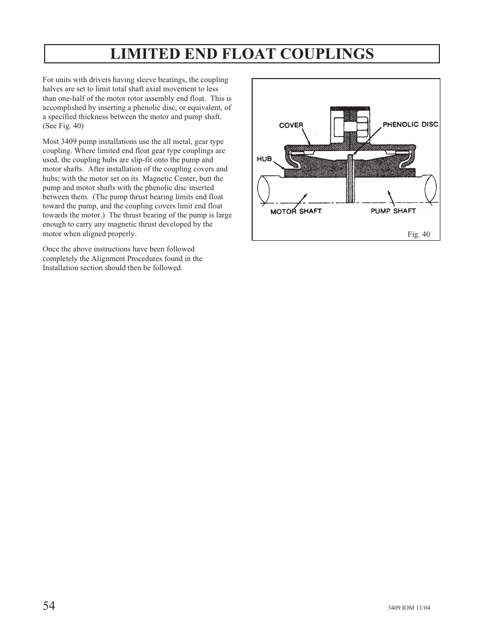 Limited end float couplings | Goulds Pumps 3409 - IOM User Manual | Page 54 / 68