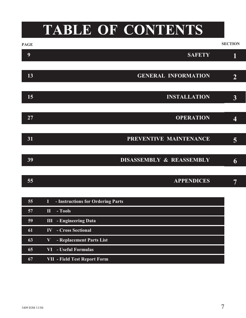 Goulds Pumps 3409 - IOM User Manual | Page 7 / 68