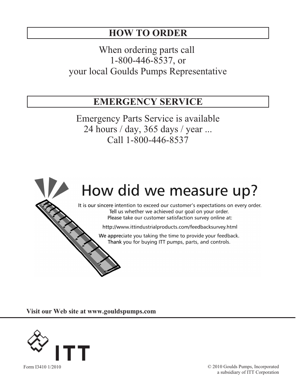 Goulds Pumps 3410 - IOM User Manual | Page 56 / 56