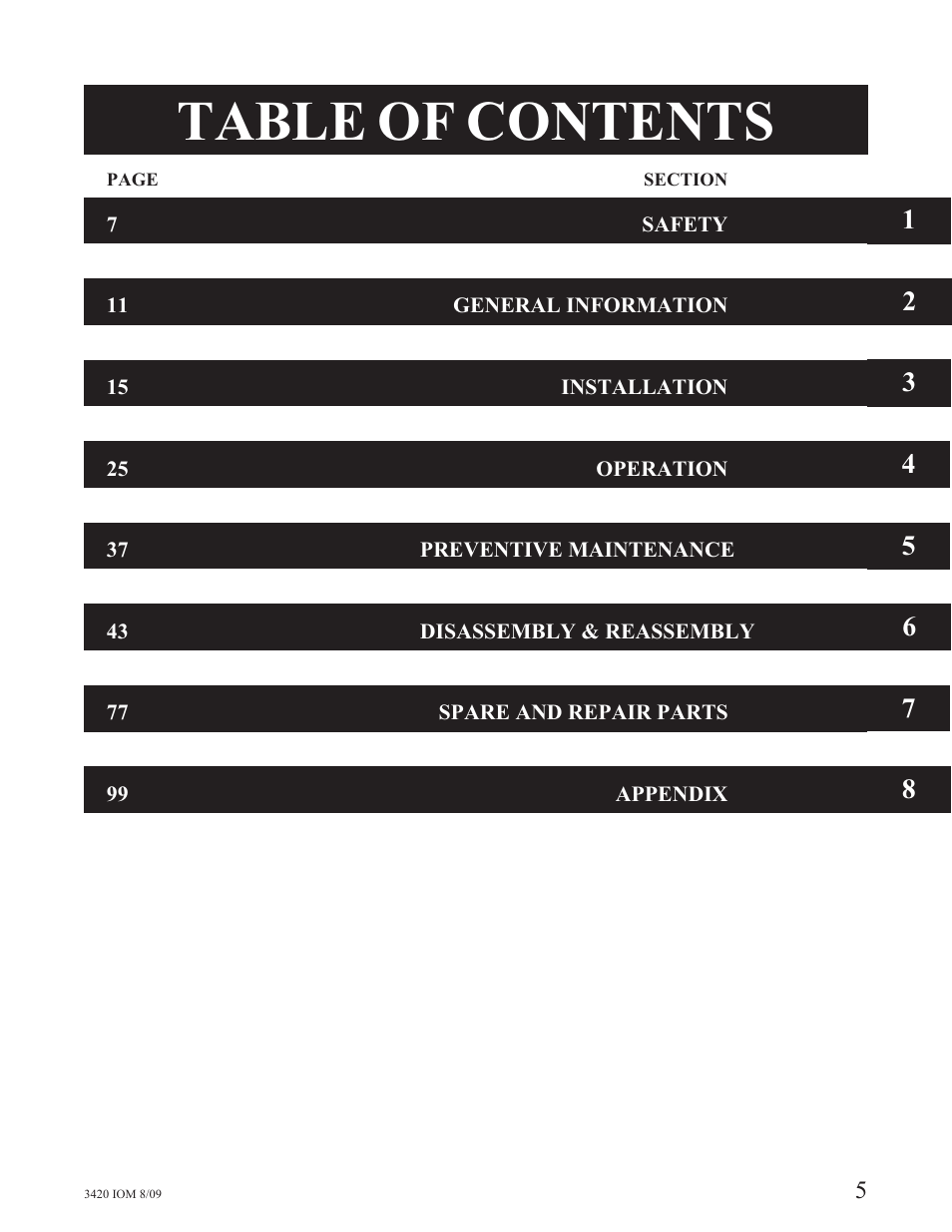 Goulds Pumps 3420 - IOM User Manual | Page 5 / 120