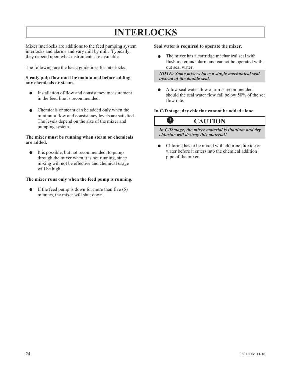 Interlocks | Goulds Pumps 3501 Mixer - IOM User Manual | Page 28 / 48