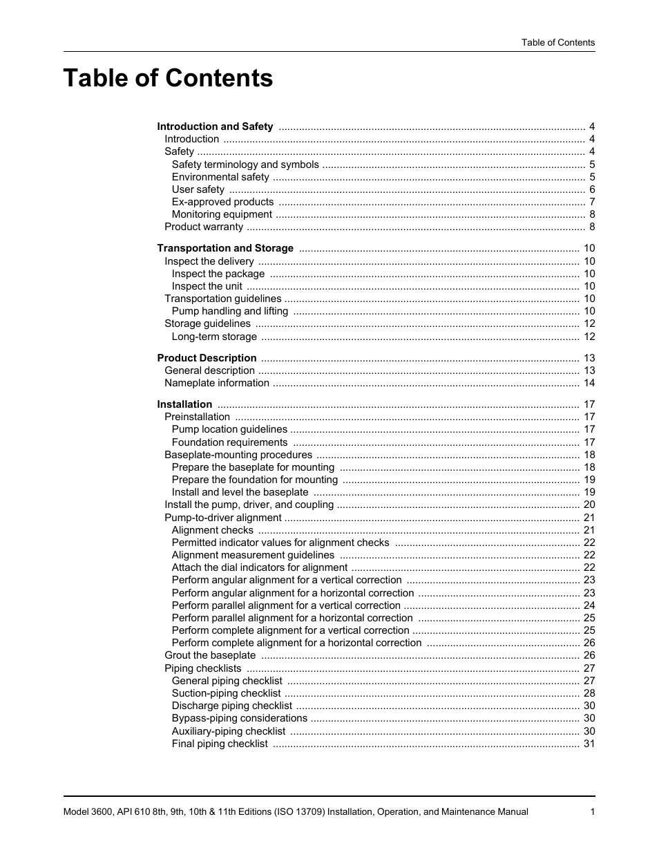 Goulds Pumps 3600 - IOM User Manual | Page 3 / 110