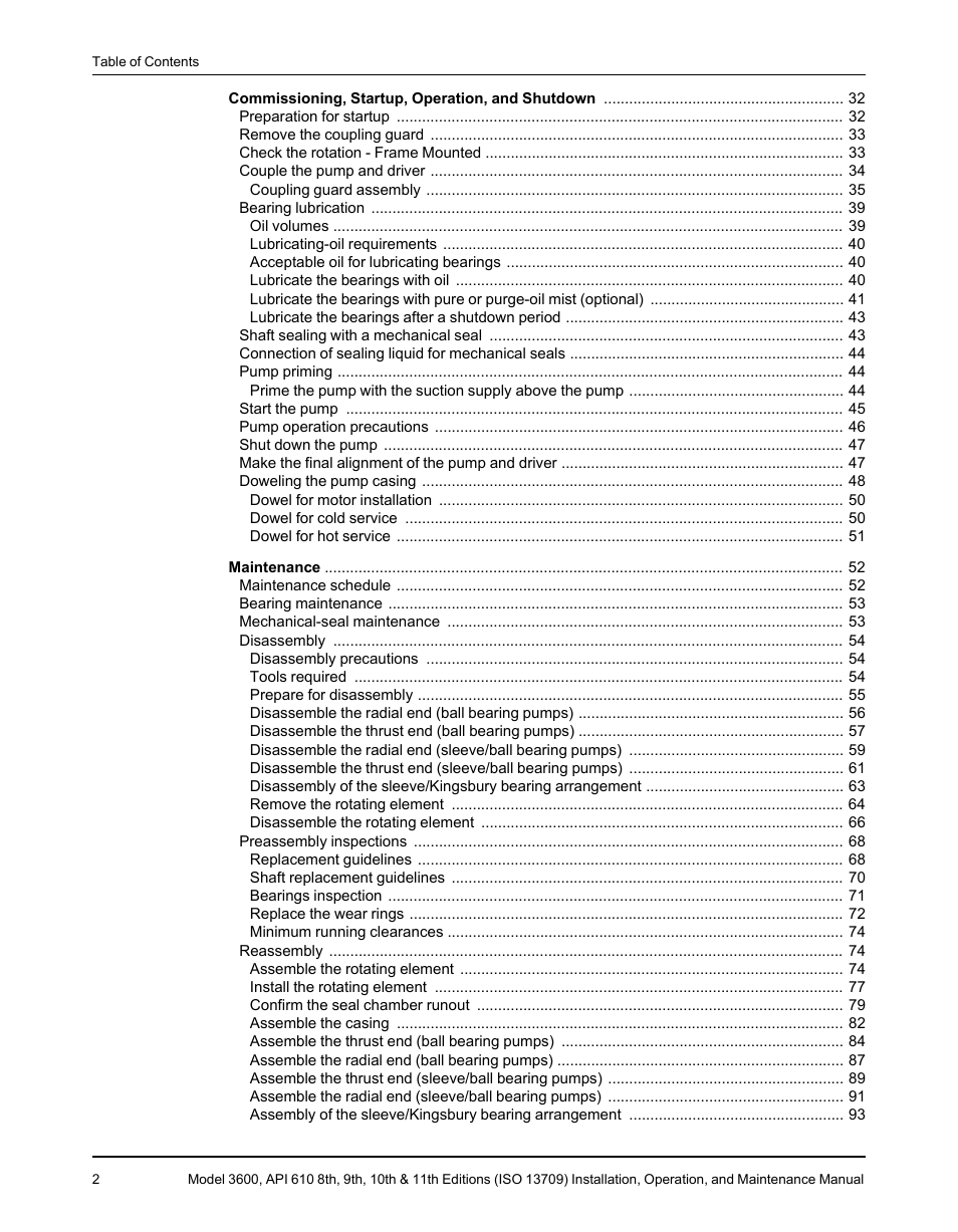 Goulds Pumps 3600 - IOM User Manual | Page 4 / 110