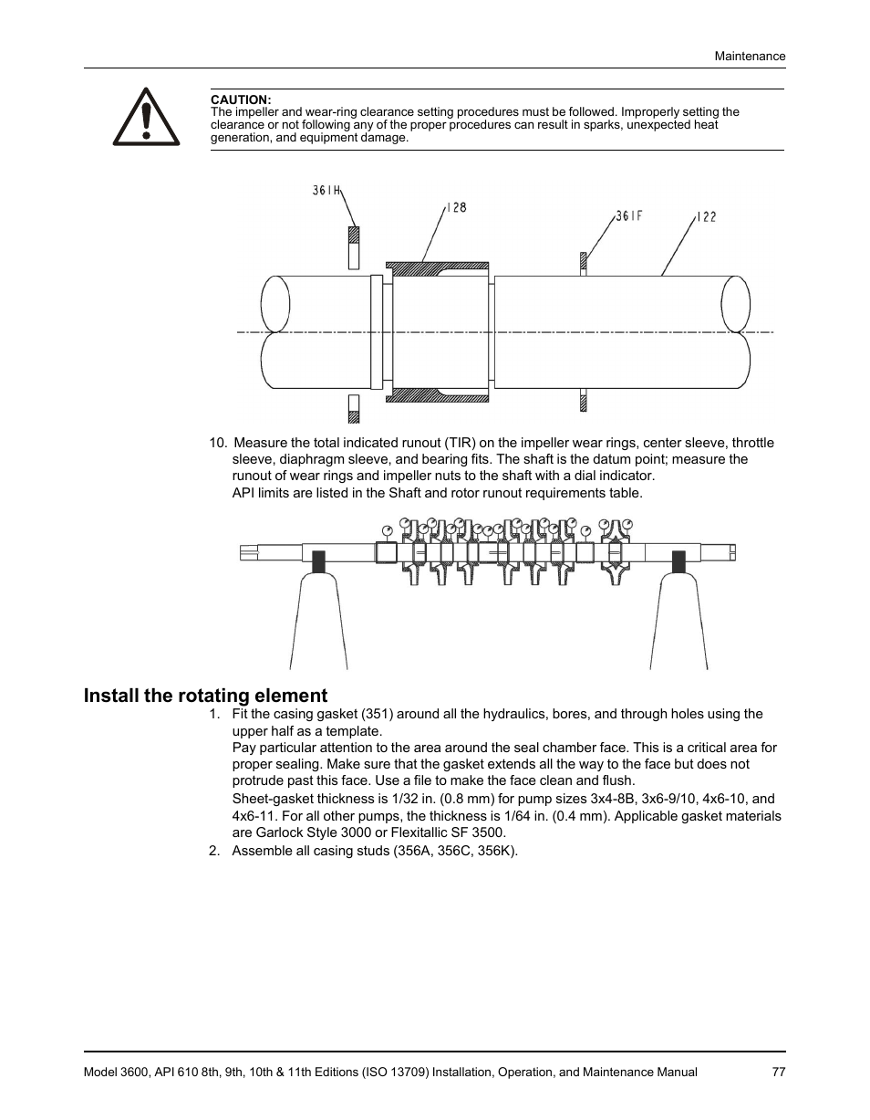 Install the rotating element | Goulds Pumps 3600 - IOM User Manual | Page 79 / 110