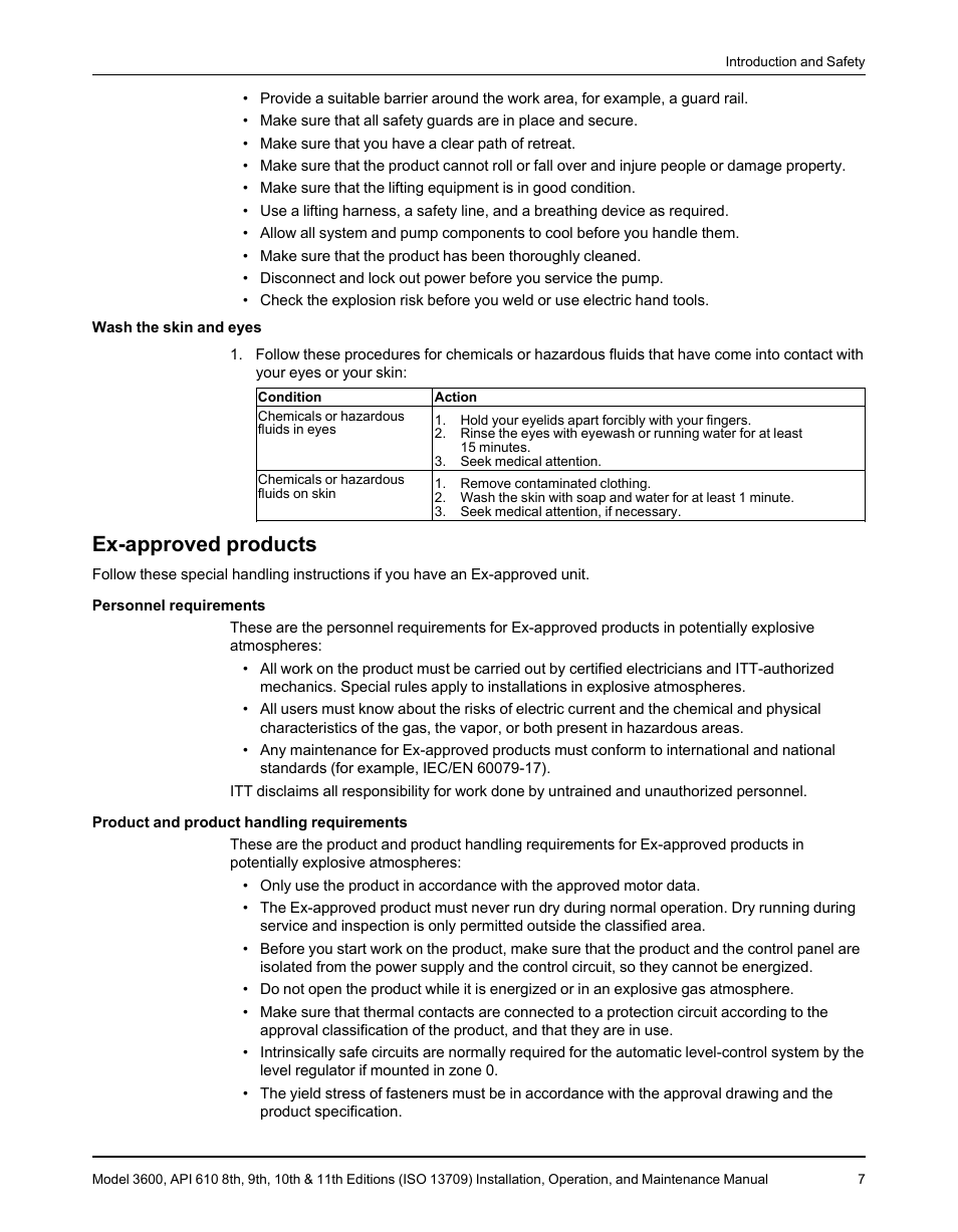 Ex-approved products | Goulds Pumps 3600 - IOM User Manual | Page 9 / 110