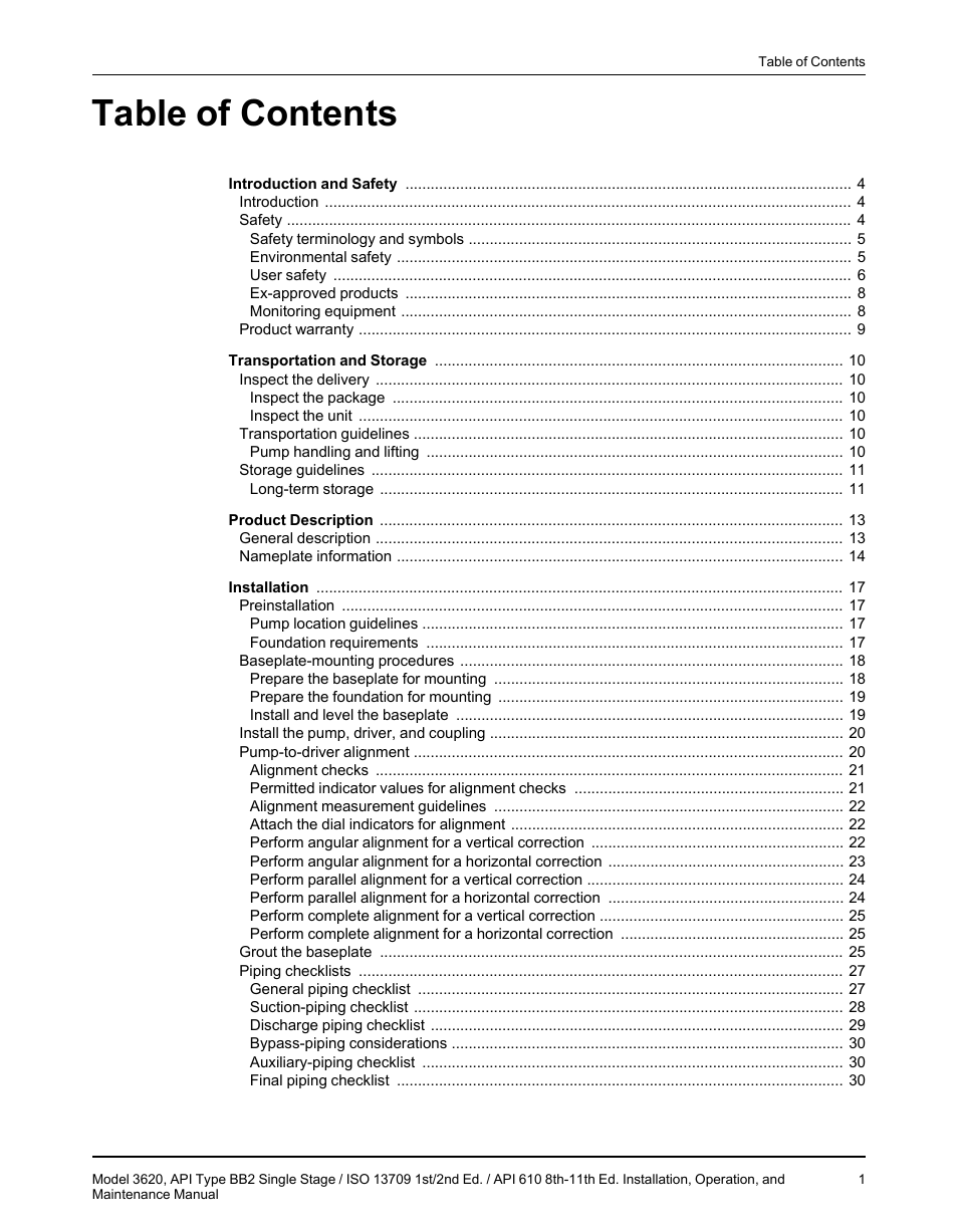 Goulds Pumps 3620 - IOM User Manual | Page 3 / 98
