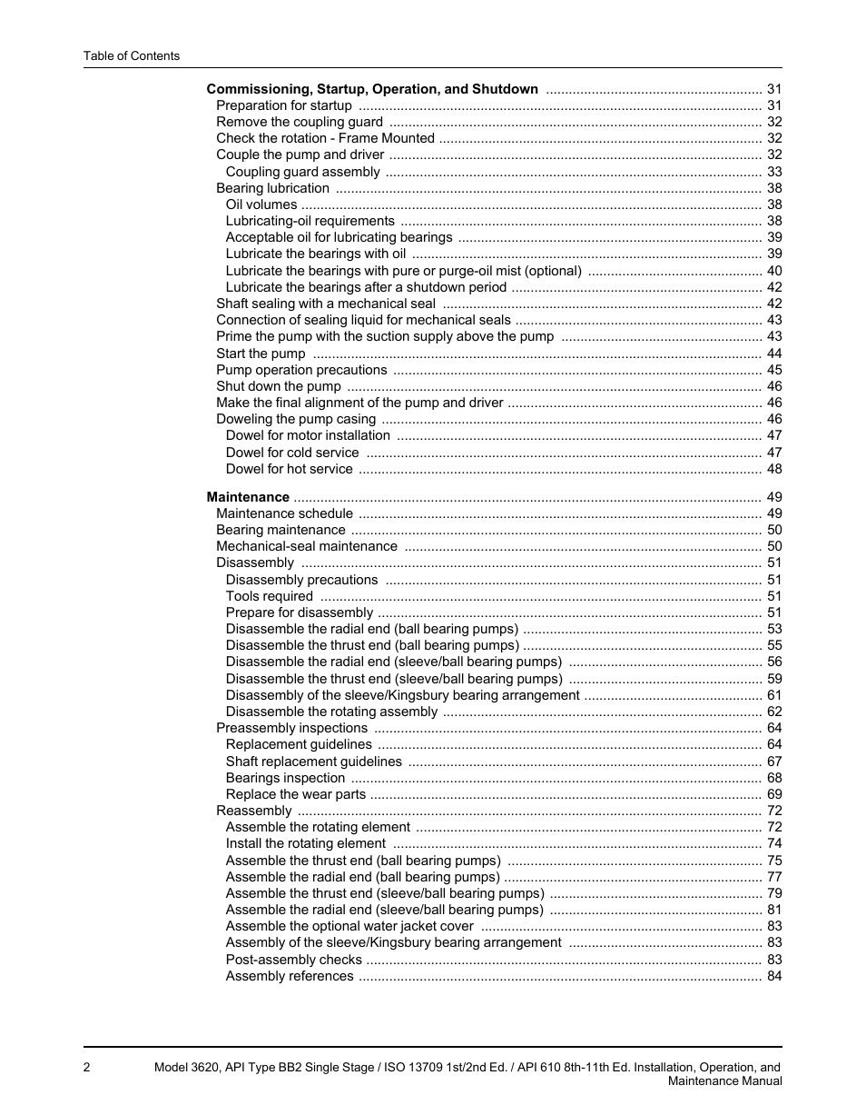 Goulds Pumps 3620 - IOM User Manual | Page 4 / 98