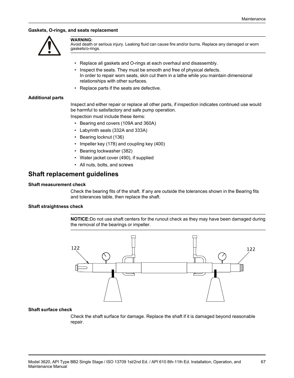 Shaft replacement guidelines | Goulds Pumps 3620 - IOM User Manual | Page 69 / 98