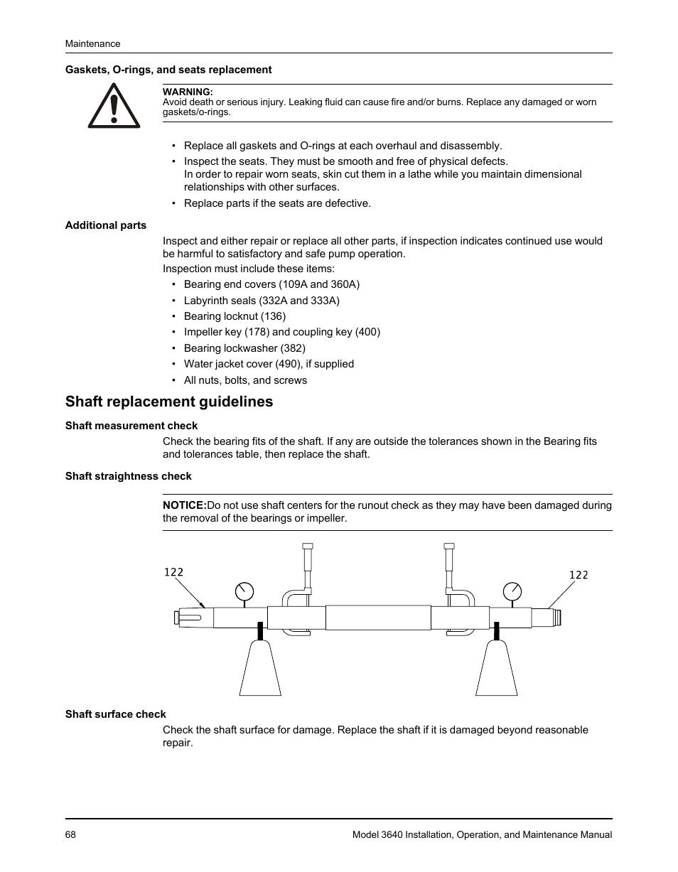 Shaft replacement guidelines | Goulds Pumps 3640 - IOM User Manual | Page 70 / 98