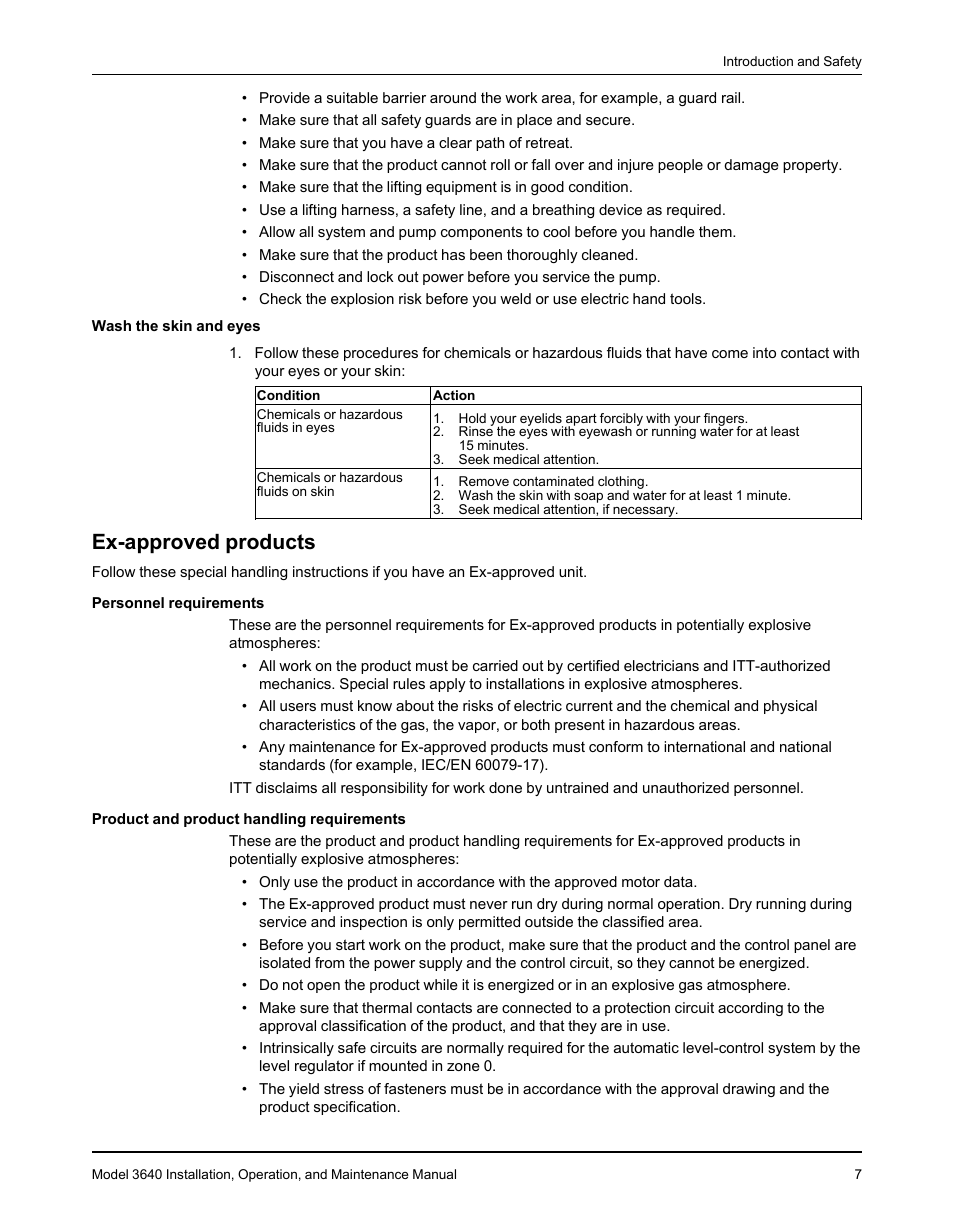 Ex-approved products | Goulds Pumps 3640 - IOM User Manual | Page 9 / 98