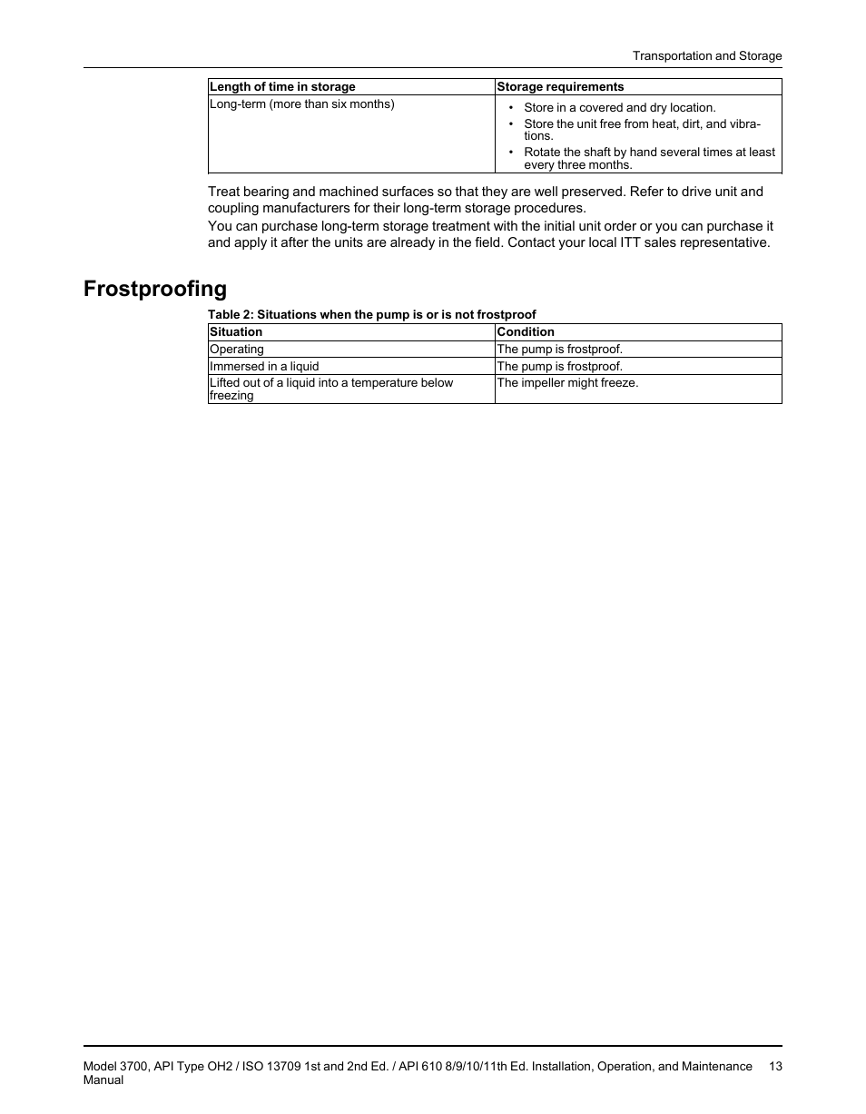 Frostproofing | Goulds Pumps 3700 - IOM User Manual | Page 15 / 110