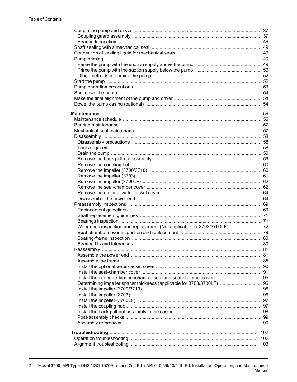 Goulds Pumps 3700 - IOM User Manual | Page 4 / 110