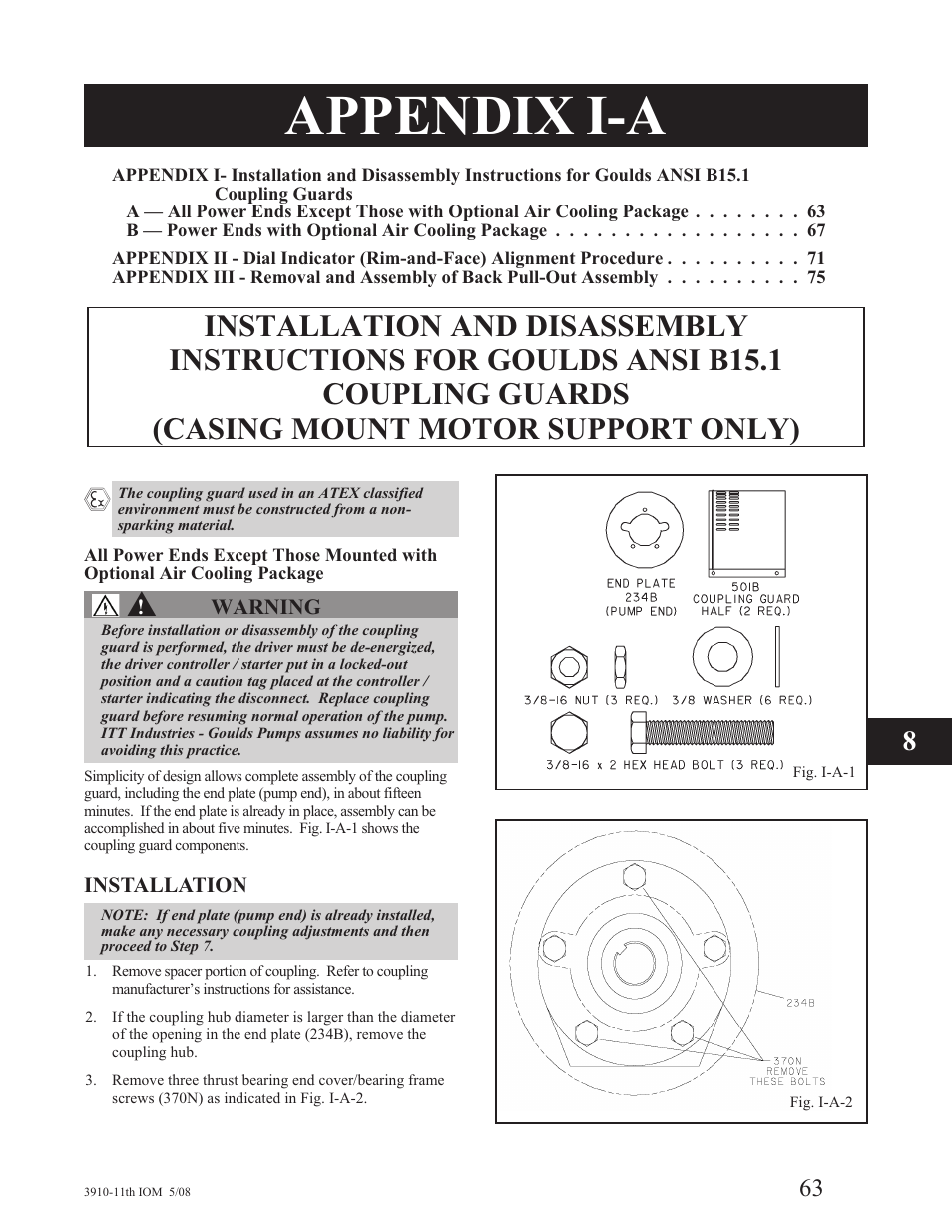 Appendix i-a | Goulds Pumps 3910 11th ed. - IOM User Manual | Page 63 / 80