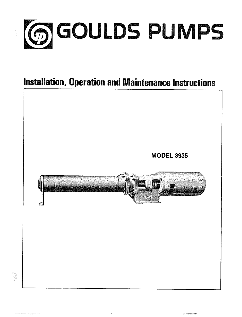 Goulds Pumps 3935 - IOM User Manual | 24 pages