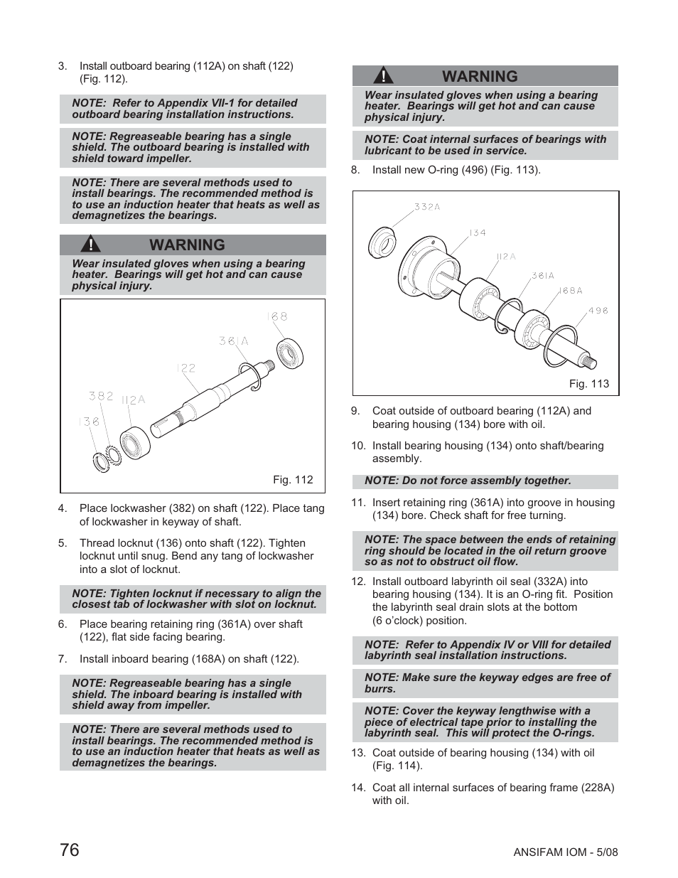 Warning | Goulds Pumps ANSI FAMILY IOM (ATEX Compliant) User Manual | Page 11 / 45