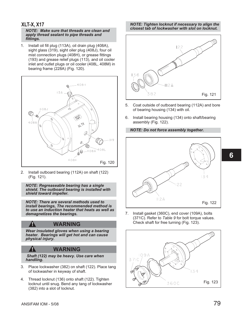Xlt-x, x17, Warning | Goulds Pumps ANSI FAMILY IOM (ATEX Compliant) User Manual | Page 14 / 45