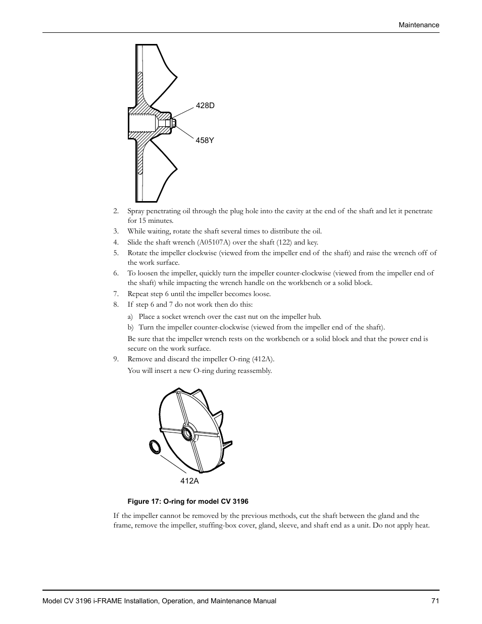 Goulds Pumps CV 3196 i-FRAME - IOM User Manual | Page 73 / 152