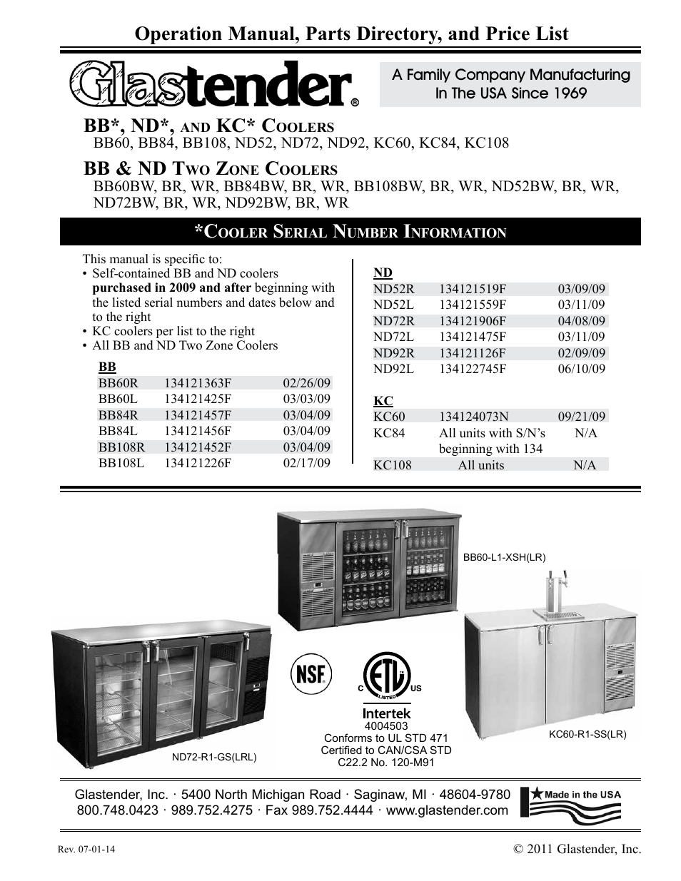 Glastender WR User Manual | 13 pages