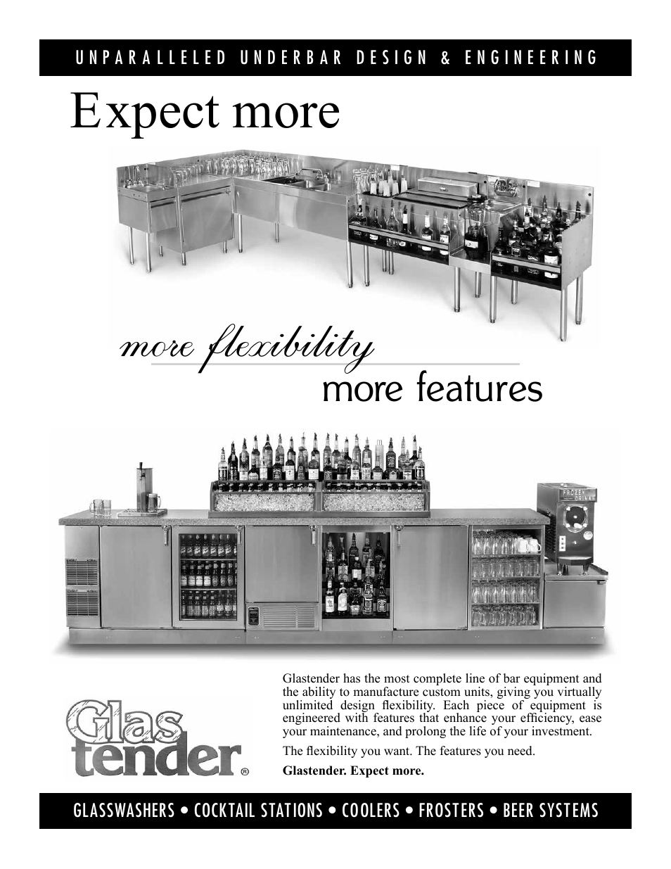 Expect more more flexibility, More features | Glastender Vertical Door Coolers User Manual | Page 36 / 36