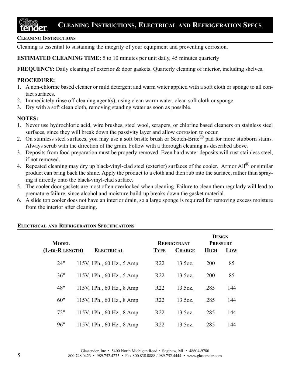 Glastender ST96 User Manual | Page 6 / 16