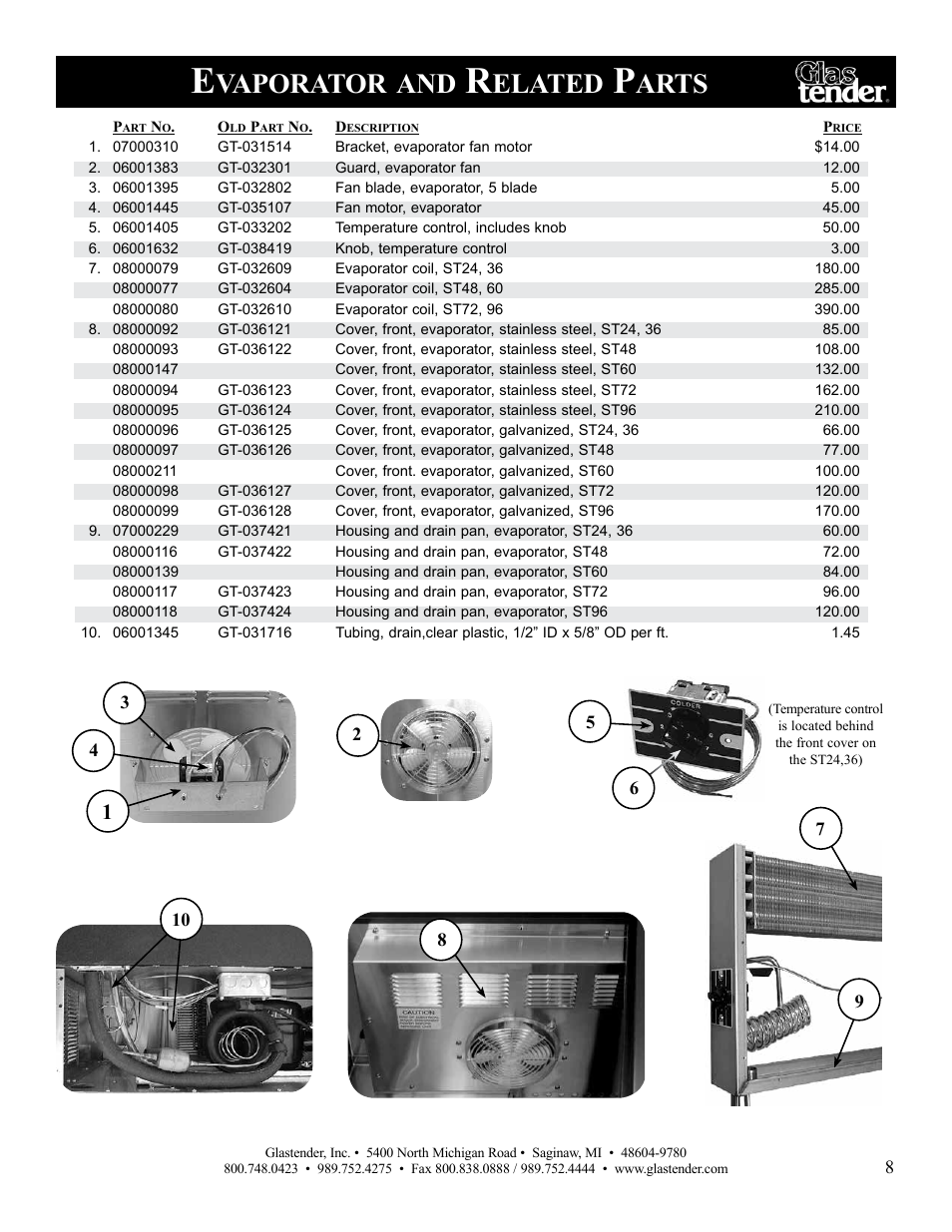Vaporator, Elated, Arts | Glastender ST96 User Manual | Page 9 / 16