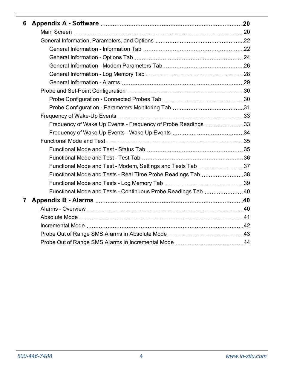 In-Situ Tube 300R Telemetry System User Manual | Page 4 / 44