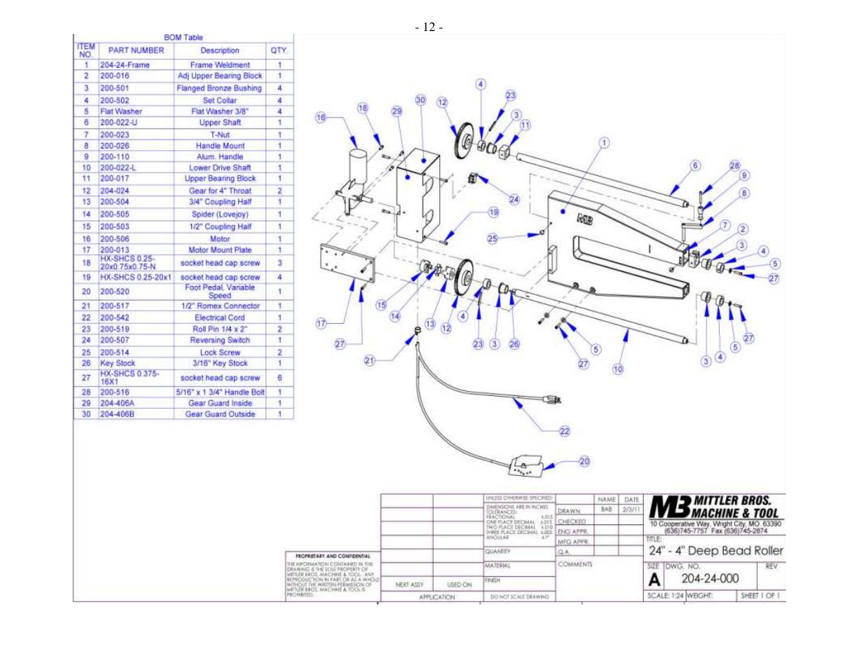 Mittler Bros Machine & Tool 204-36 User Manual | Page 12 / 15