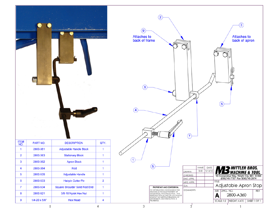 Mittler Bros Machine & Tool 2800 72” Ultimate Box & Pan Brake User Manual | Page 16 / 22
