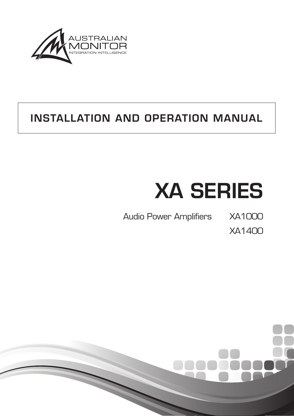 Australian Monitor XA1400 User Manual | 12 pages