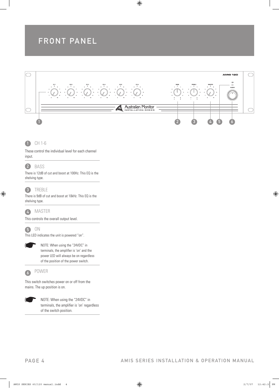 Australian Monitor AMIS120 User Manual | Page 4 / 12