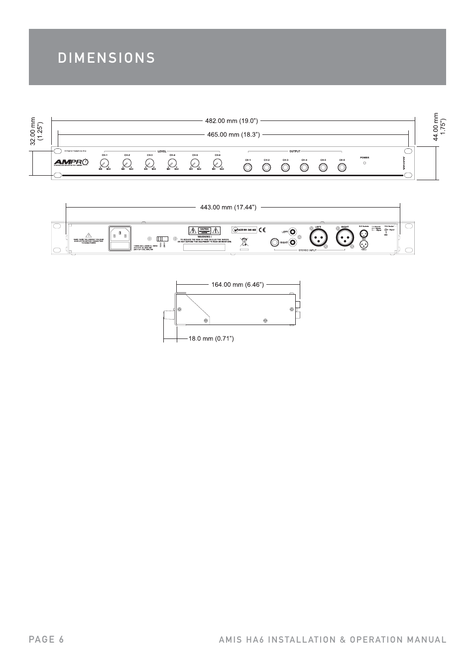 Australian Monitor HA6 User Manual | Page 6 / 8