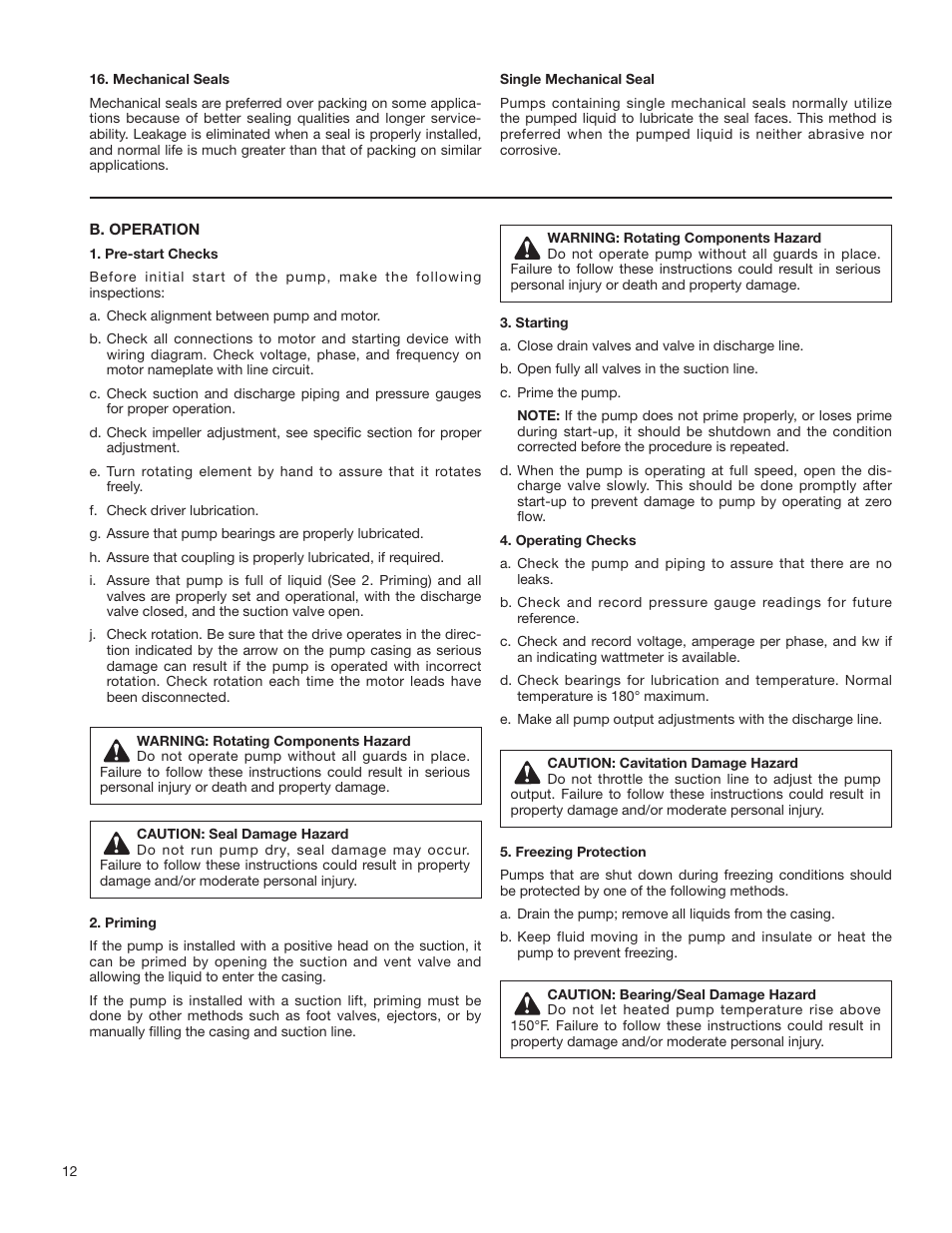 Bell & Gossett P81875G Series HSC-S Centrifugal Pump User Manual | Page 12 / 31