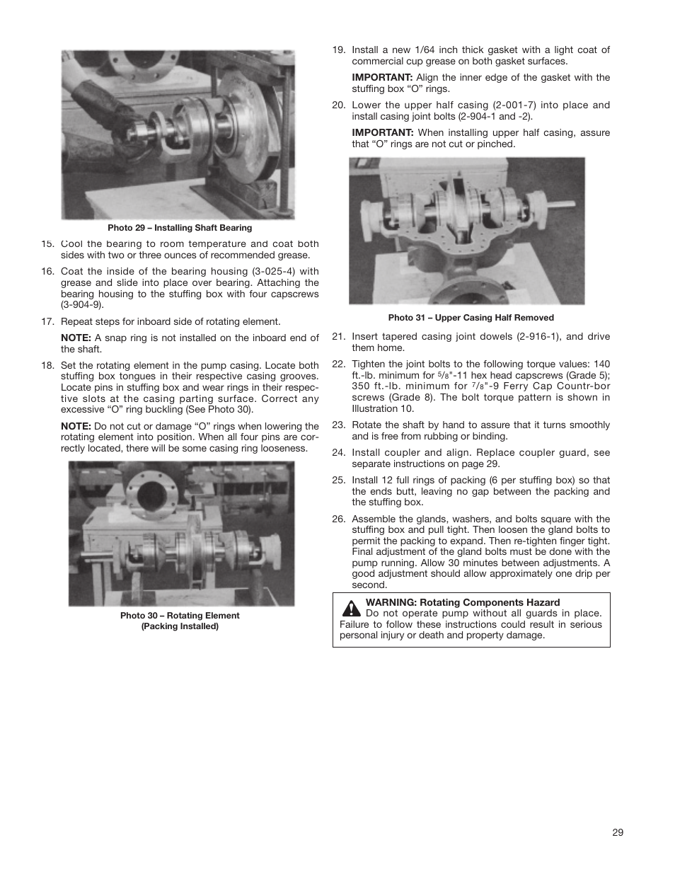 Bell & Gossett P81875G Series HSC-S Centrifugal Pump User Manual | Page 29 / 31