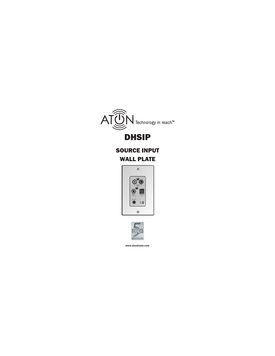 ATON Source Input Wall PlateWallplate DHSIP User Manual | 48 pages