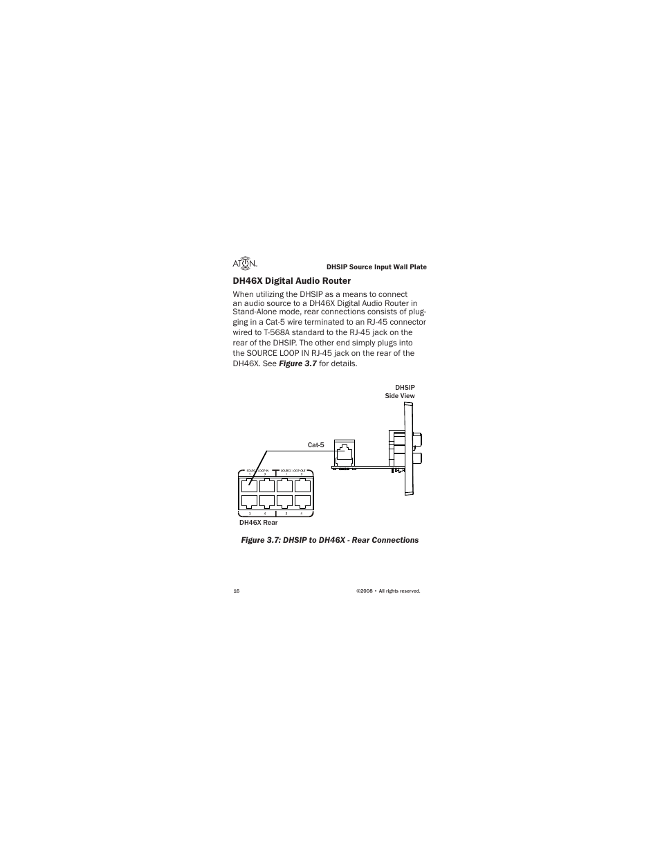 Dh46x digital audio router | ATON Source Input Wall PlateWallplate DHSIP User Manual | Page 18 / 48