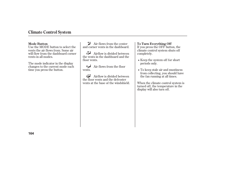Climate control system | Acura 2009 RDX User Manual | Page 170 / 434